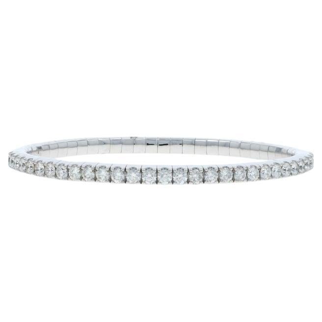 Weißgold-Diamant-Armband 6 3/4" - 14k Runde Brillant 3,00ctw