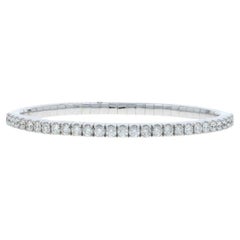 Weißgold-Diamant-Armband 6 3/4" - 14k Runde Brillant 3,00ctw