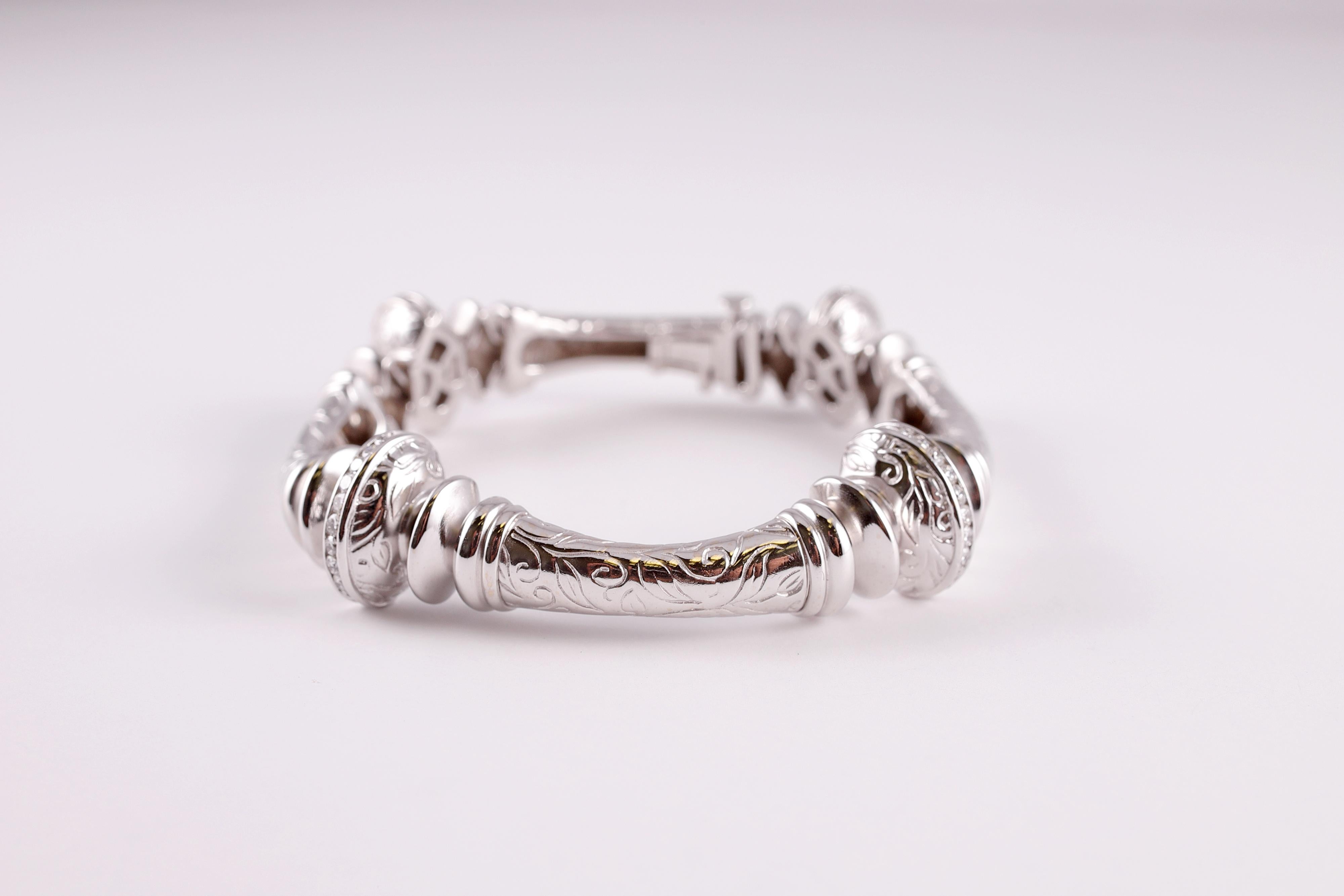 White Gold Diamond Bracelet by Seidengang from the Laurel Collection 5