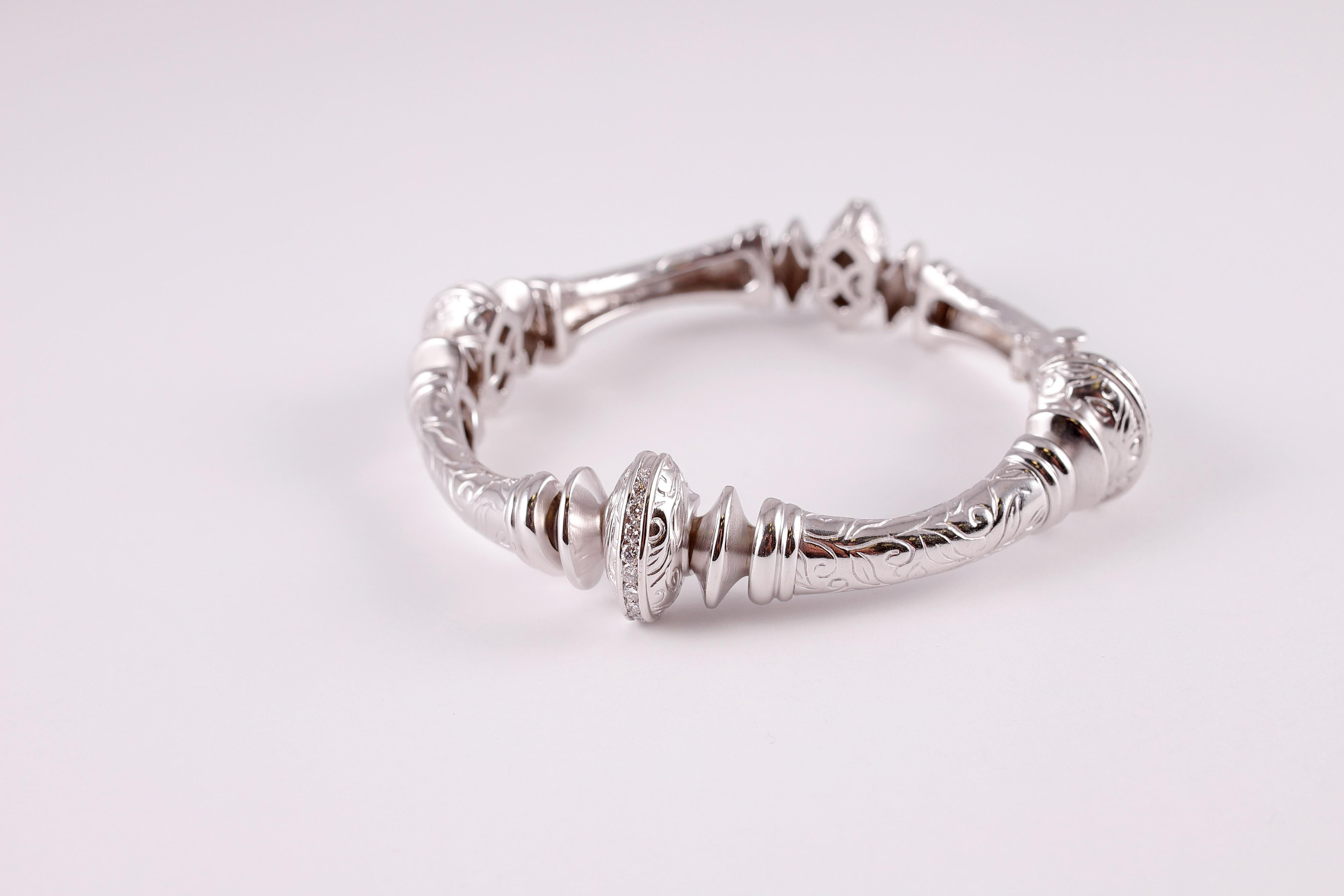 White Gold Diamond Bracelet by Seidengang from the Laurel Collection 1