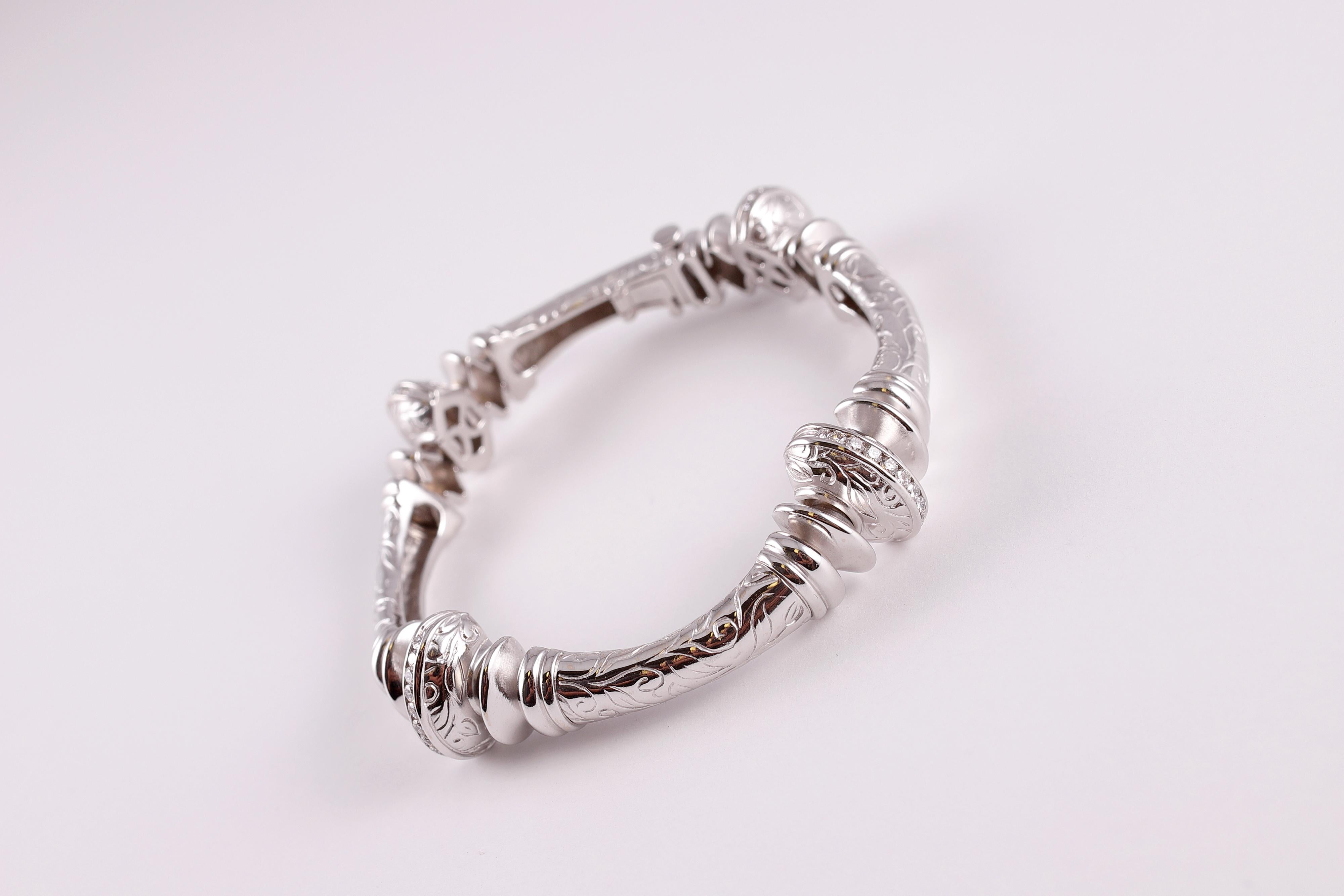 White Gold Diamond Bracelet by Seidengang from the Laurel Collection 2