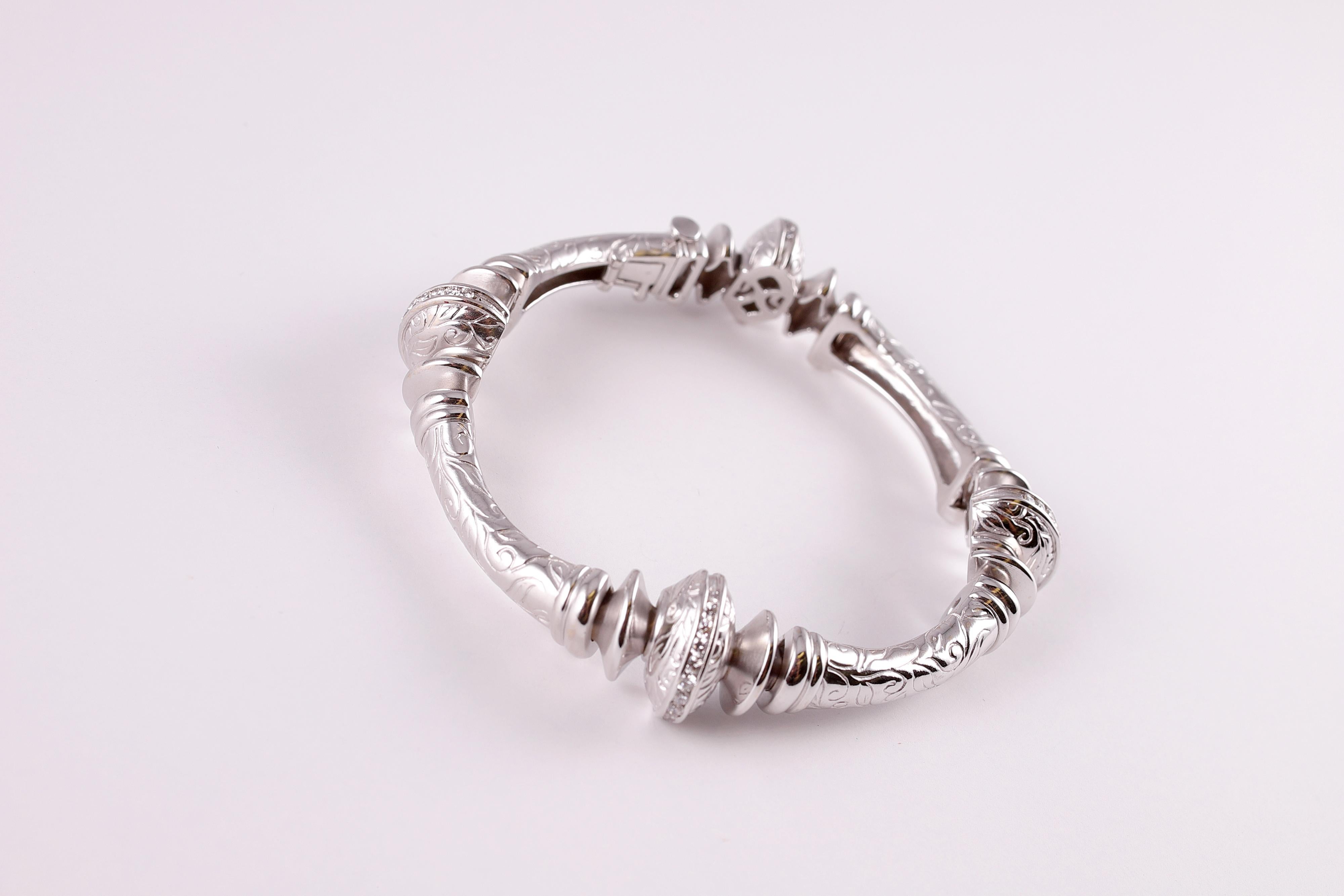 White Gold Diamond Bracelet by Seidengang from the Laurel Collection 3