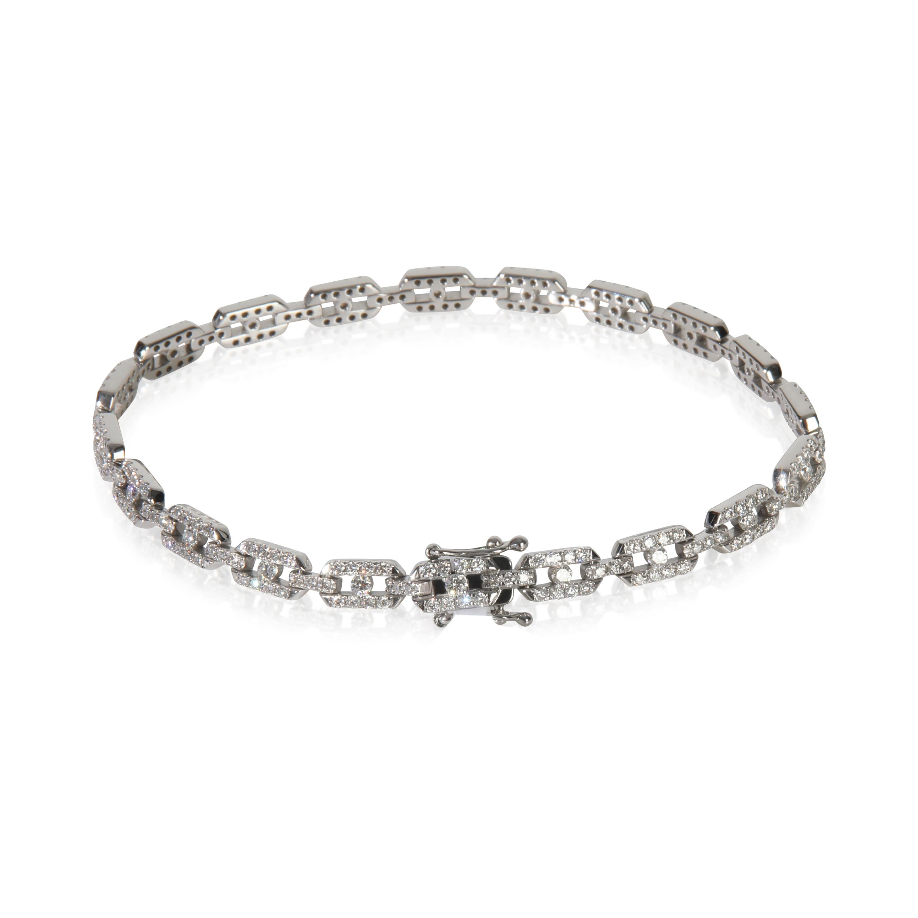 Pulsera de diamantes de oro blanco en Excelente estado para la venta en New York, NY