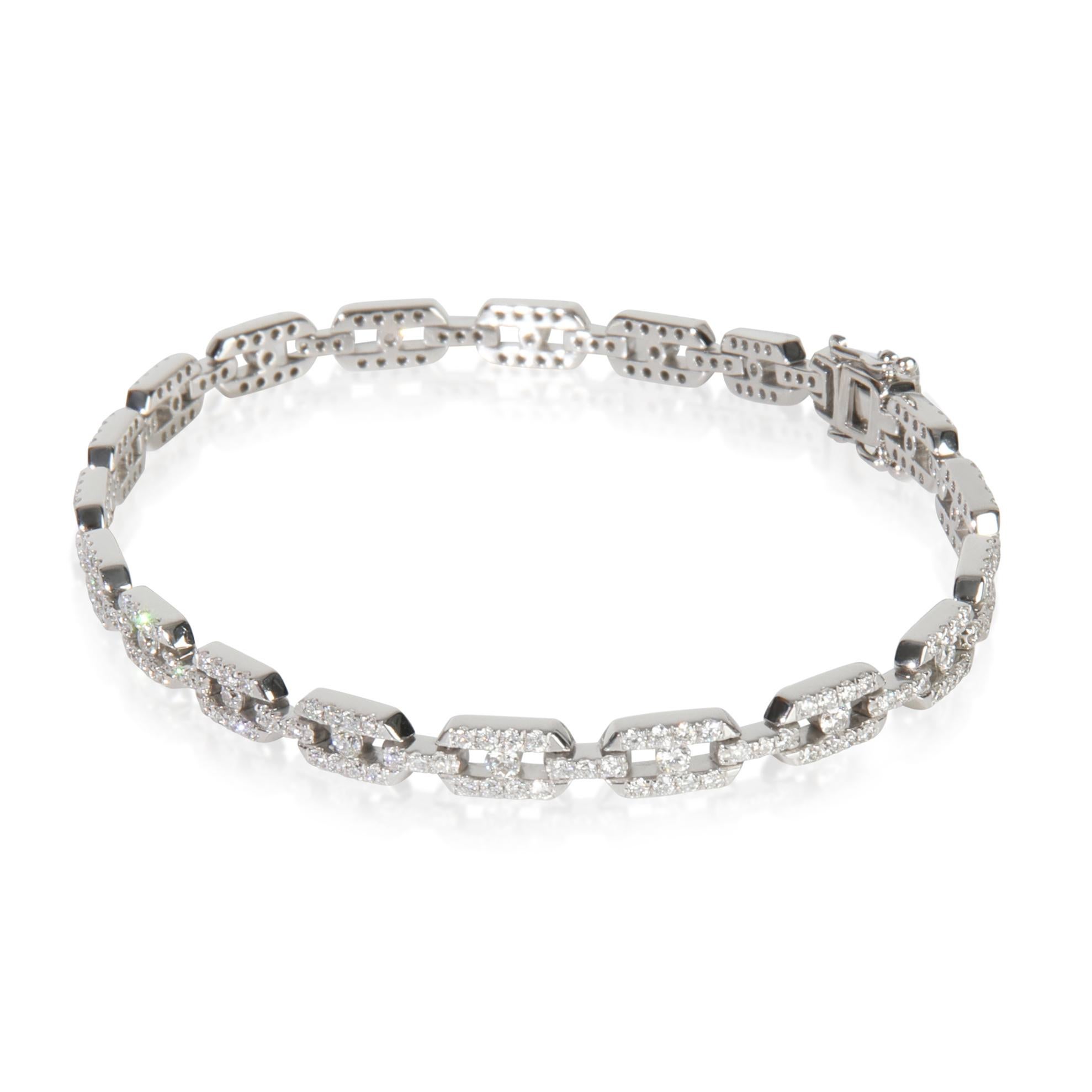 De las mujeres Pulsera de diamantes de oro blanco en venta