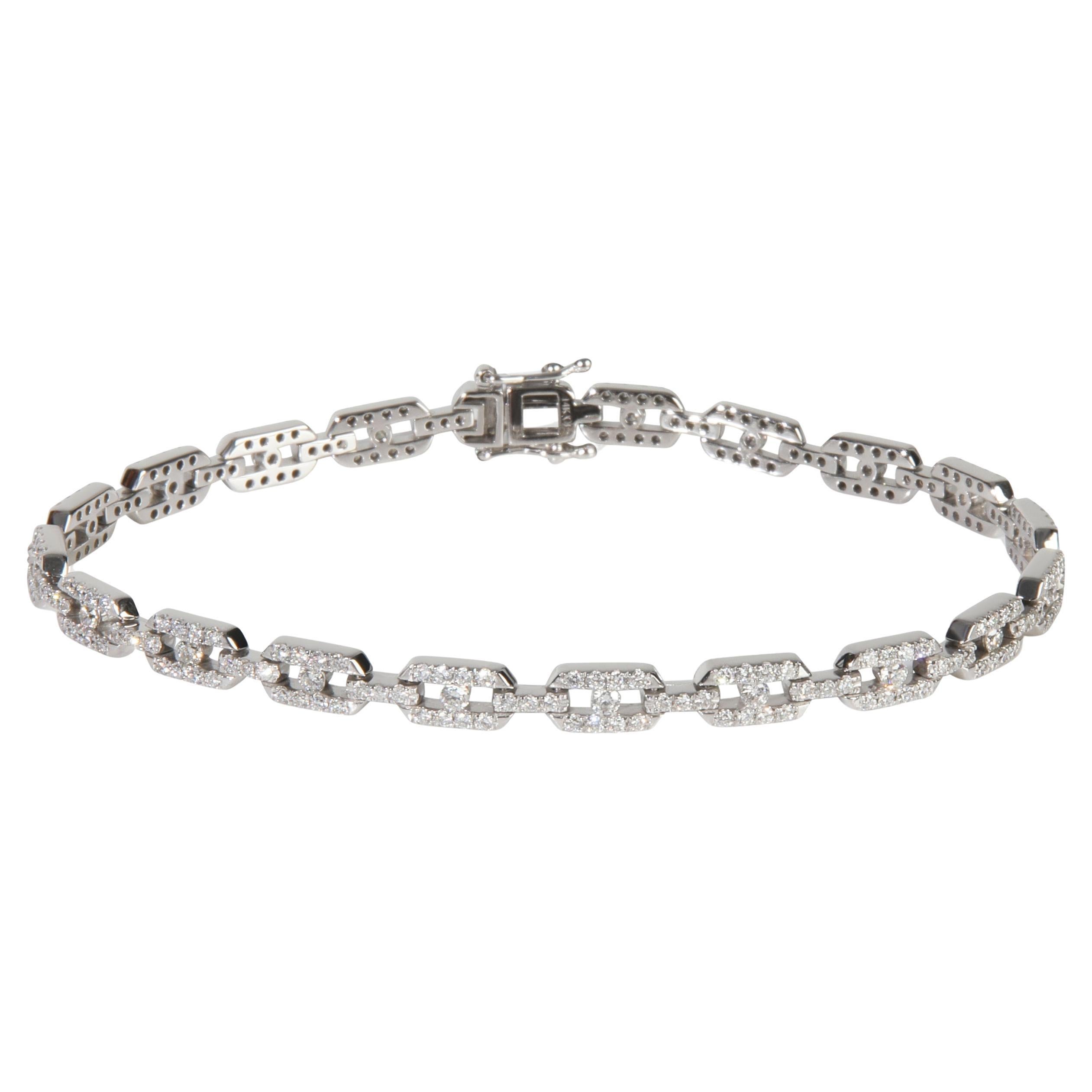 Bracciale con diamanti in oro bianco