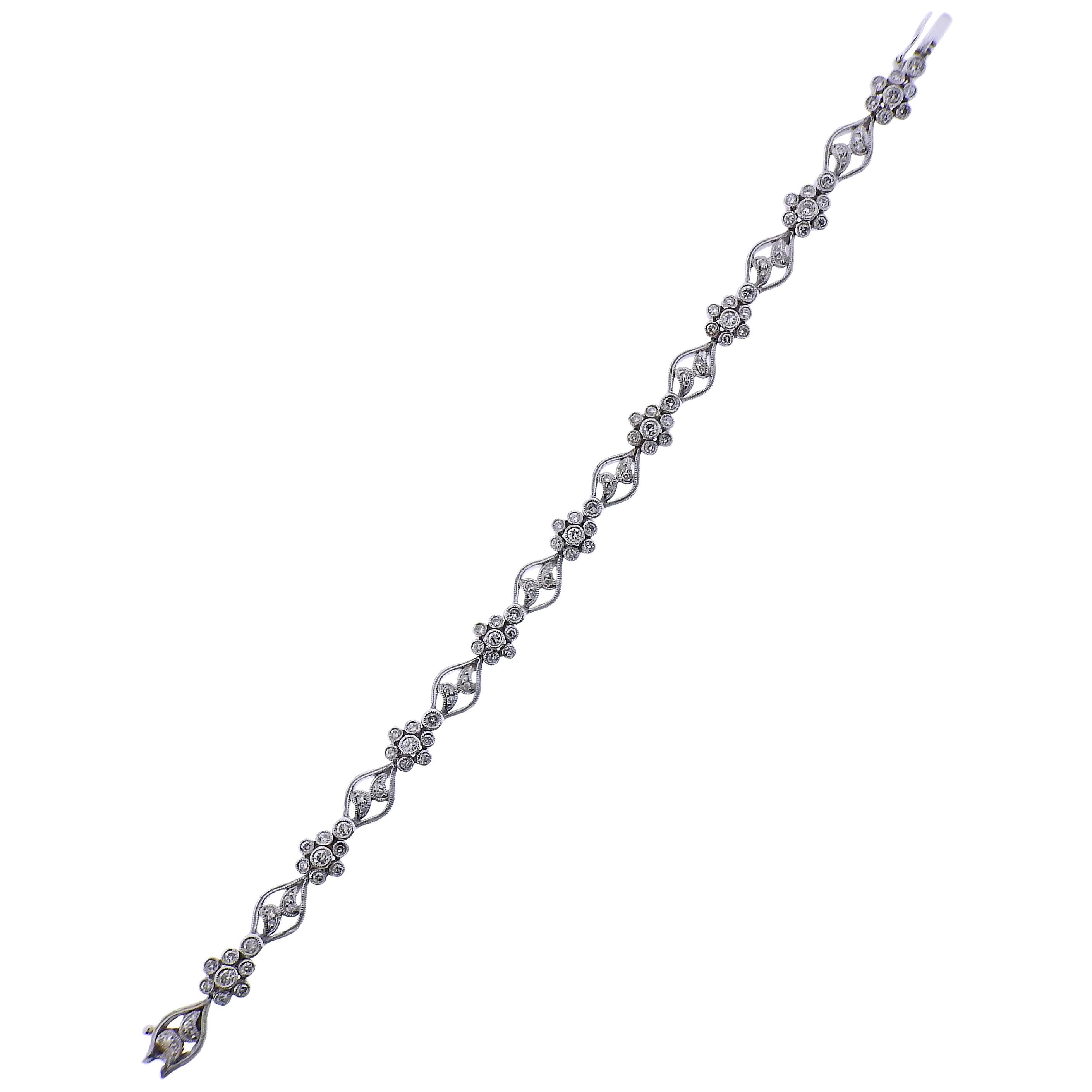 White Gold Diamond Bracelet For Sale