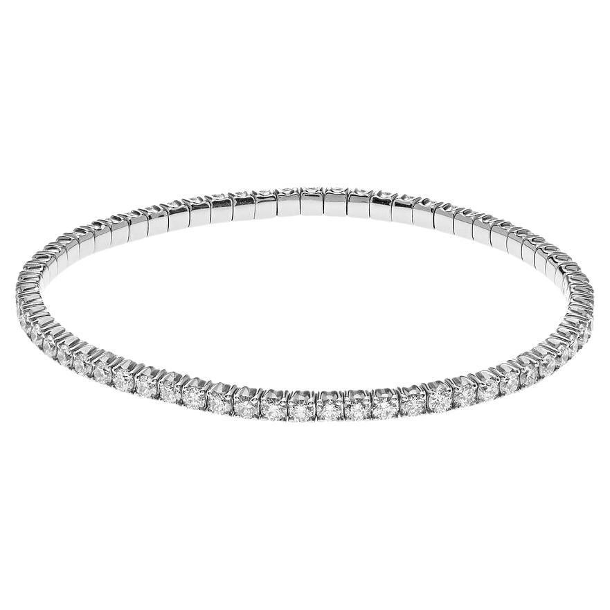 Bracelet en or blanc et diamants en vente