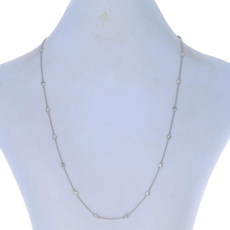 Metall Inhalt: 14k Weißgold

Informationen zu Stein
Natürliche Diamanten
Karat(e): 2.00ctw
Schliff: Runder Brillant
Farbe: K - L
Klarheit: SI2 - I1

Karat gesamt: 2.00ctw

Stil: Diamant nach Meterware
Kette Stil: Diamantschnitt Kabel
Halskette Stil: