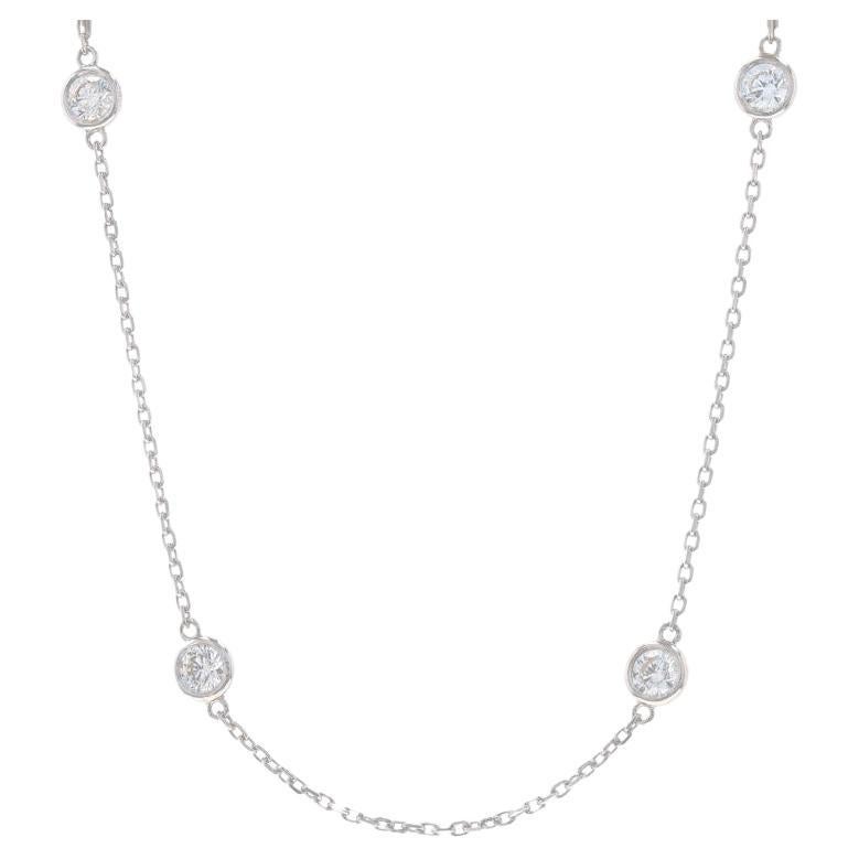 Collier en or blanc avec diamants par Yard - 14k Round Brilliant 2.00ctw Adjustable