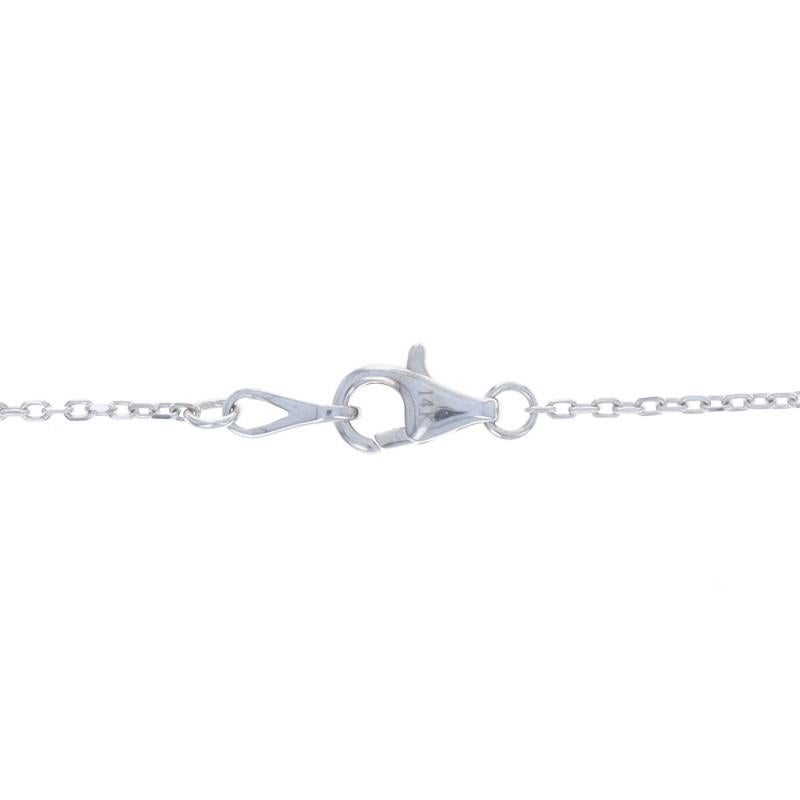 Collier en or blanc avec diamants à l'unité 18