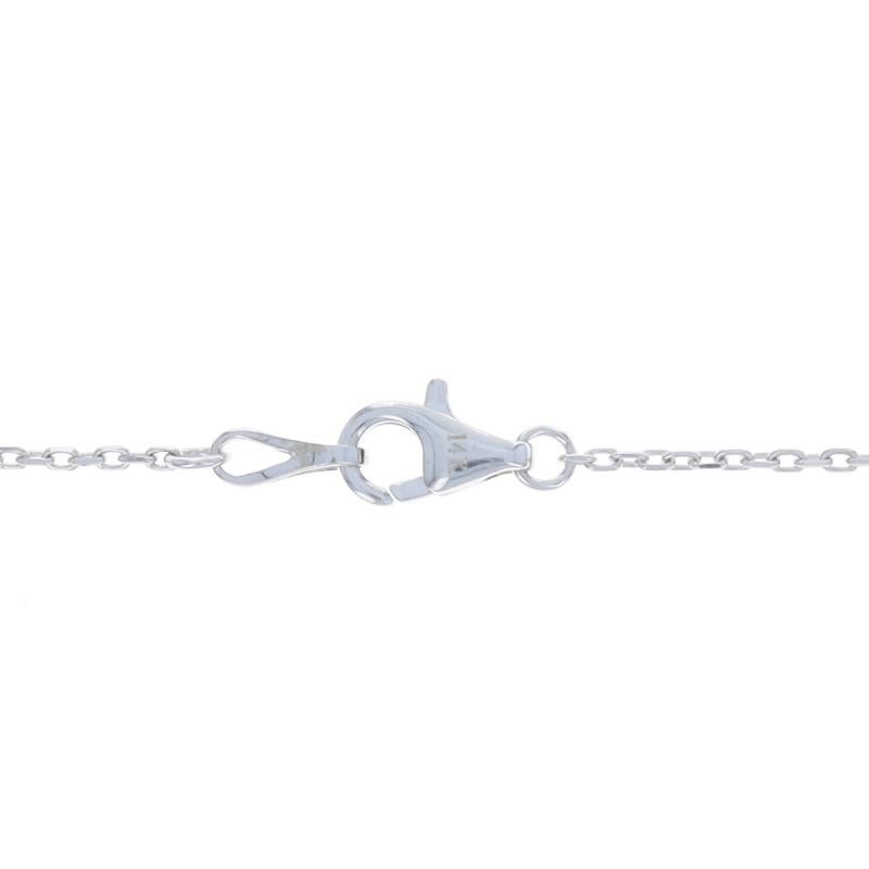 Collier en or blanc avec diamants à l'unité 18