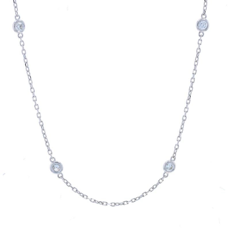 Contenuto del metallo: Oro bianco 14k

Informazioni su A. Stone

Diamanti naturali
Carati: 0,56ctw
Taglio: Rotondo brillante
Colore: I - J
Chiarezza: SI2 - I1

Carati totali: .56ctw

Stile della catena: Cavo con taglio a diamante
Stile della