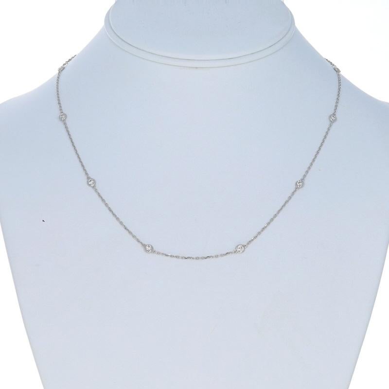 Collana di diamanti in oro bianco da 18