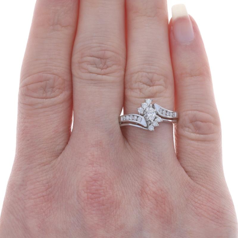 bypass engagement ring with wedding band