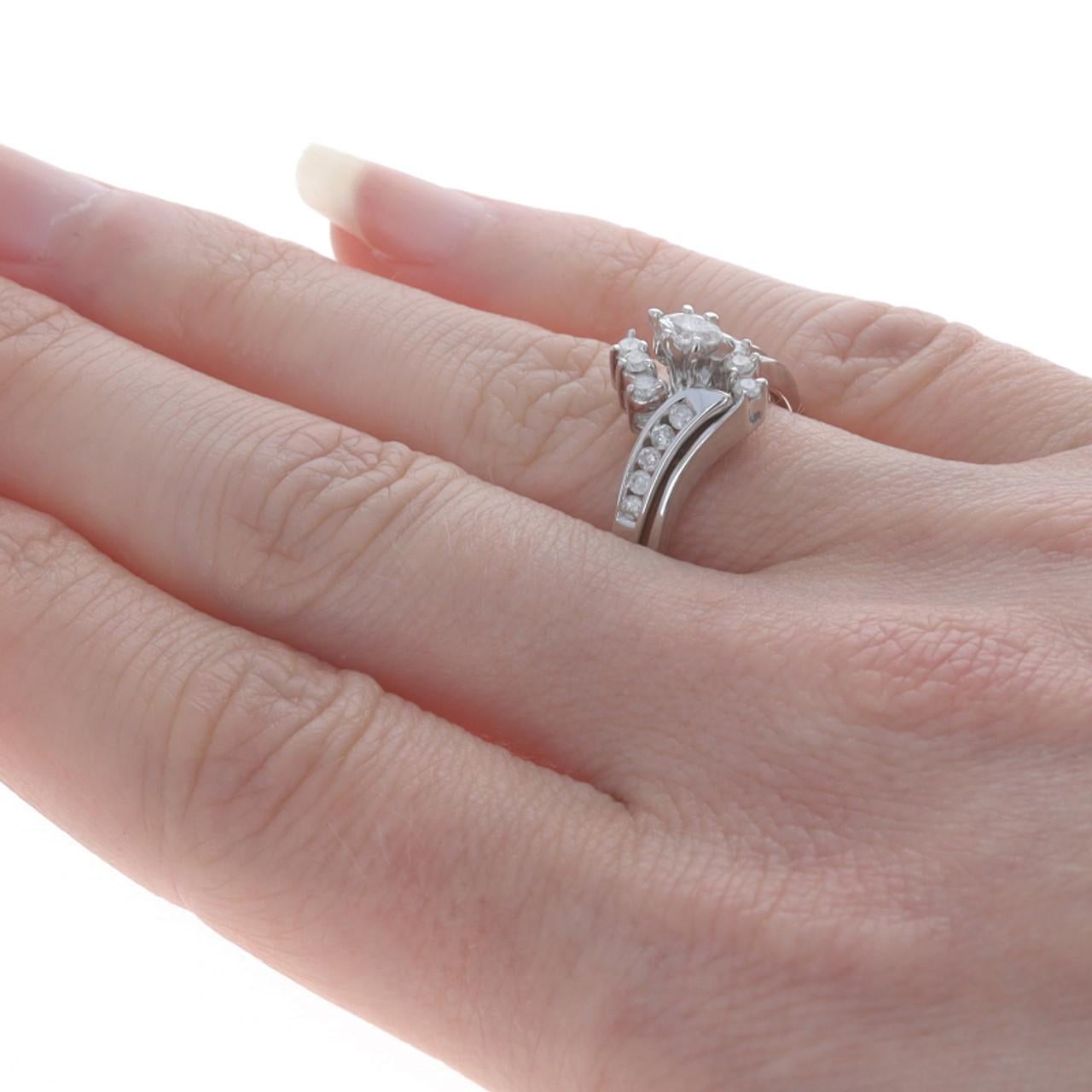 marquise diamond bypass bridal set