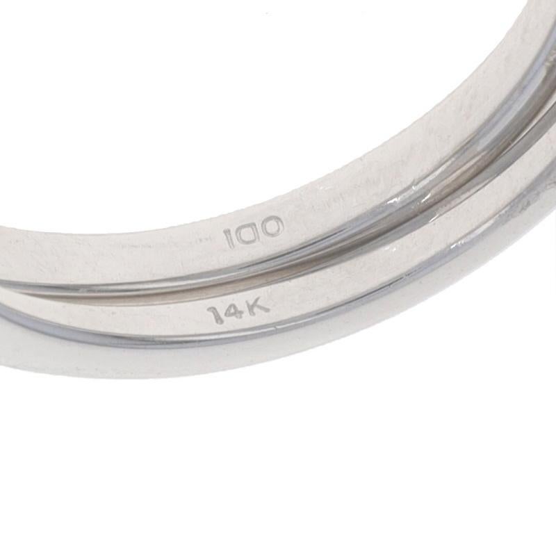 Verlobungsring & Ehering aus Weißgold mit Diamanten im Bypass-Schliff 14k Marquise .50ctw 3