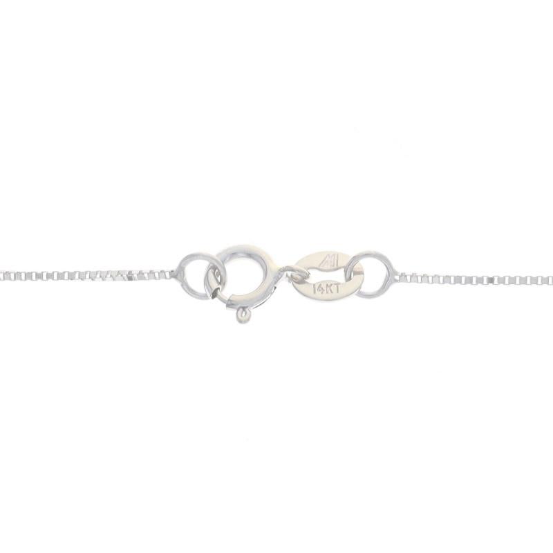 White Gold Diamond Chandelier Pendant Necklace 18