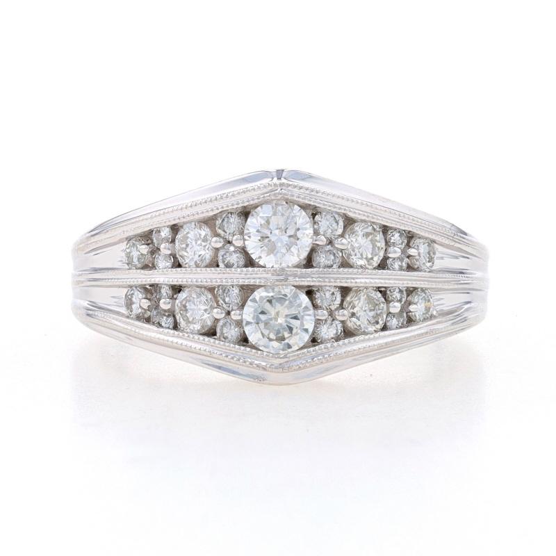 Dimensione: 7
Costo della taglia: Aumento di 2 taglie per $35 o Diminuzione di 1 taglia per $30

Contenuto del metallo: Oro bianco 14k

Informazioni su A. Stone

Diamanti naturali
Carati: 3/4ctw
Taglio: Rotondo brillante
Colore: G - H
Chiarezza: SI2