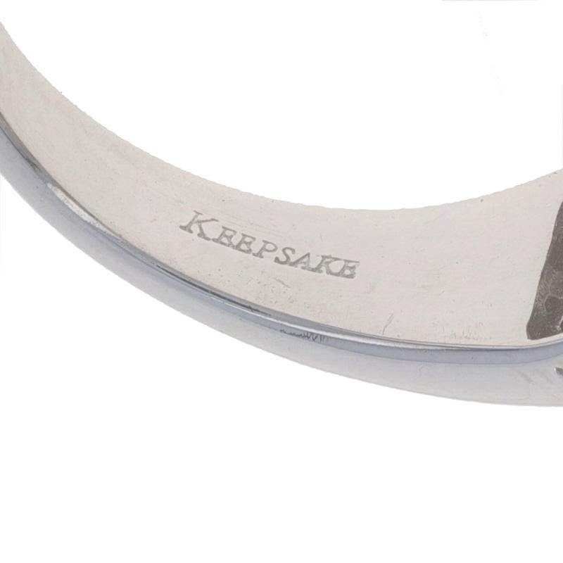 Fascia a grappolo di diamanti in oro bianco - Anello con brillanti rotondi da 3/4 ct. in 14 ct. in vendita 3