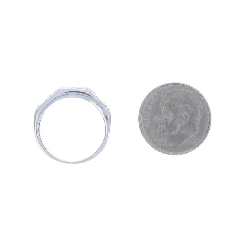 Weißgold-Diamant-Cluster-Band - 14k Runde Brillant .50ctw Channel Set Ring im Angebot 1