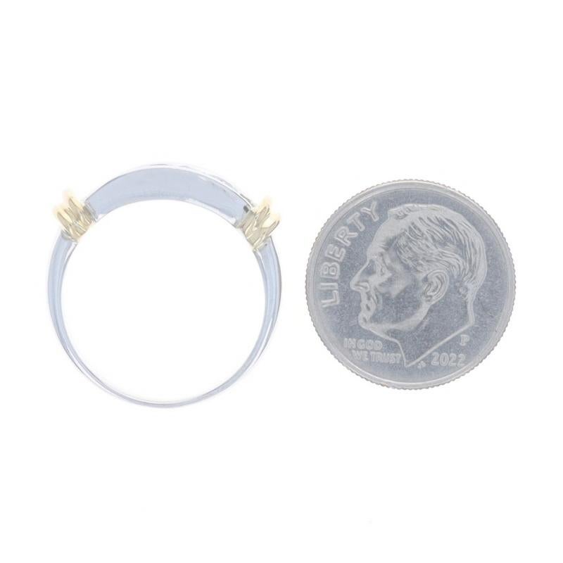 White Gold Diamond Cluster Band - 18k Princess 1.00ctw Wedding Ring Sz 6 1/2 For Sale 1