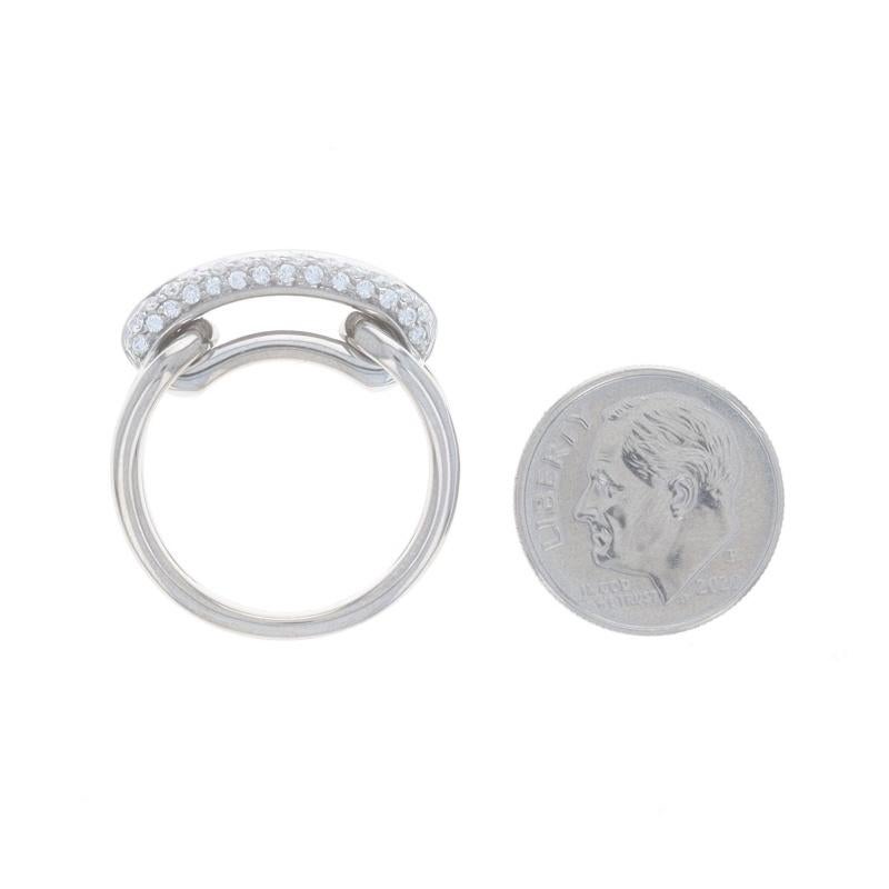 Donna Fascia a grappolo di diamanti in oro bianco - Anello 18k a brillante rotondo da 1,00 ct. in vendita