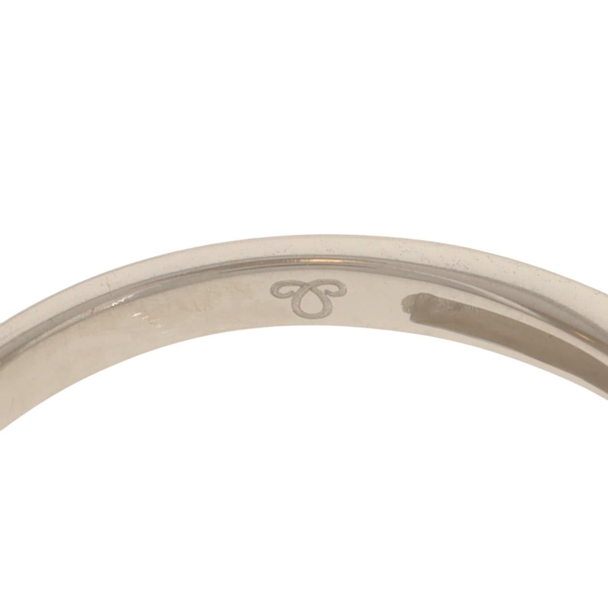 Bague bypass en or blanc à diamants en grappe - 10k Brilliante ronde .10 Promise en vente 3