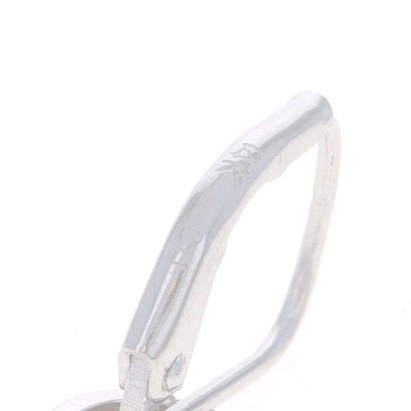 Boucles d'oreilles pendantes en or blanc avec diamants 14k Single .33ctw Pierced Pour femmes en vente