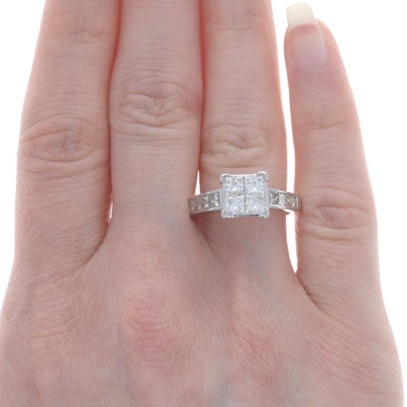Talla: 8

Contenido de metal: Oro blanco de 14 quilates

Información sobre Stone

Diamantes naturales
Quilate(s) 3,00ctw
Cortar: Princesa
Color: K - L - M
Claridad: SI1 - SI2

Quilates Totales: 3,00ctw

Estilo del anillo de compromiso: Racimo con