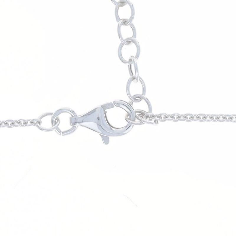Donna Collana con diamanti a forma di cluster in oro bianco - 14k Round 2.43ctw Regolabile in vendita