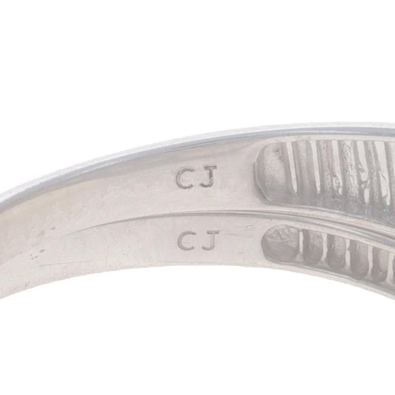 Or blanc Diamond Cluster Halo Engagement Ring Wedding Band 10k Princess .33ctw en vente 3