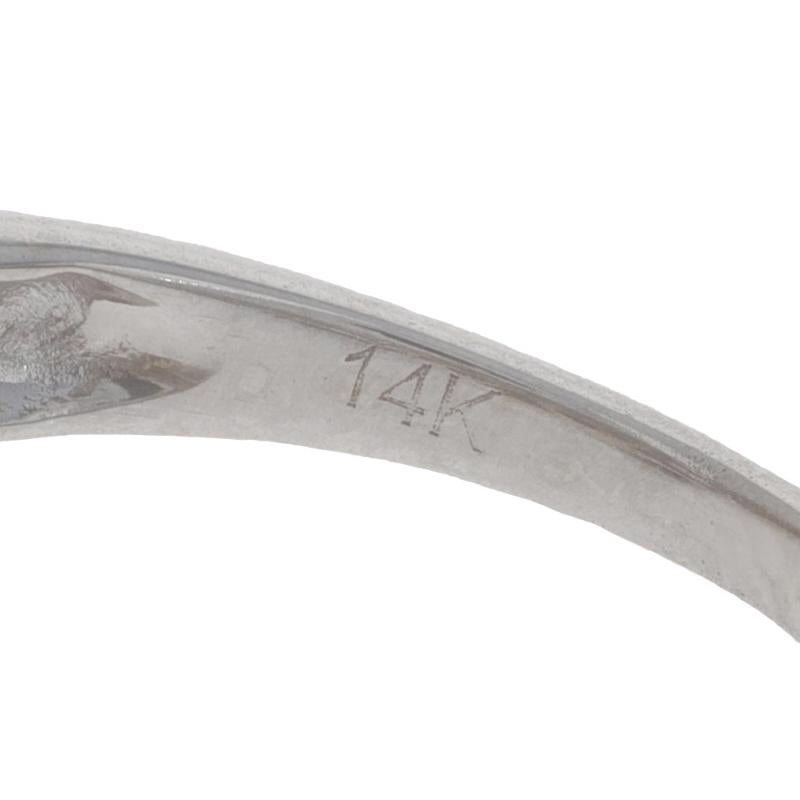 Anello Halo con diamanti a grappolo in oro bianco - 14k Brilliante rotondo 2.00ctw in vendita 2