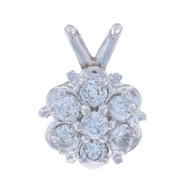 Contenuto del metallo: Oro bianco 14k

Informazioni su A. Stone

Diamanti naturali
Carati: .50ctw
Taglio: Rotondo brillante
Colore: H. H. - I.
Chiarezza: SI2 - I1

Carati totali: .50ctw

Stile: Cluster
Tema: Floreale

Misure

Altezza (dalla cauzione