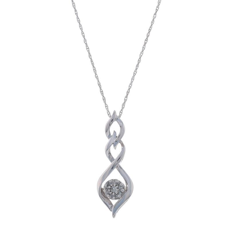 Contenuto del metallo: Oro bianco 10k

Informazioni su A. Stone
Diamanti naturali
Carati: .14ctw
Taglio: Rotondo brillante
Colore: G - H
Chiarezza: SI1 - SI2

Carati totali: .14ctw

Stile: Cluster
Tipo di chiusura: Chiusura con anello a molla
Tema: