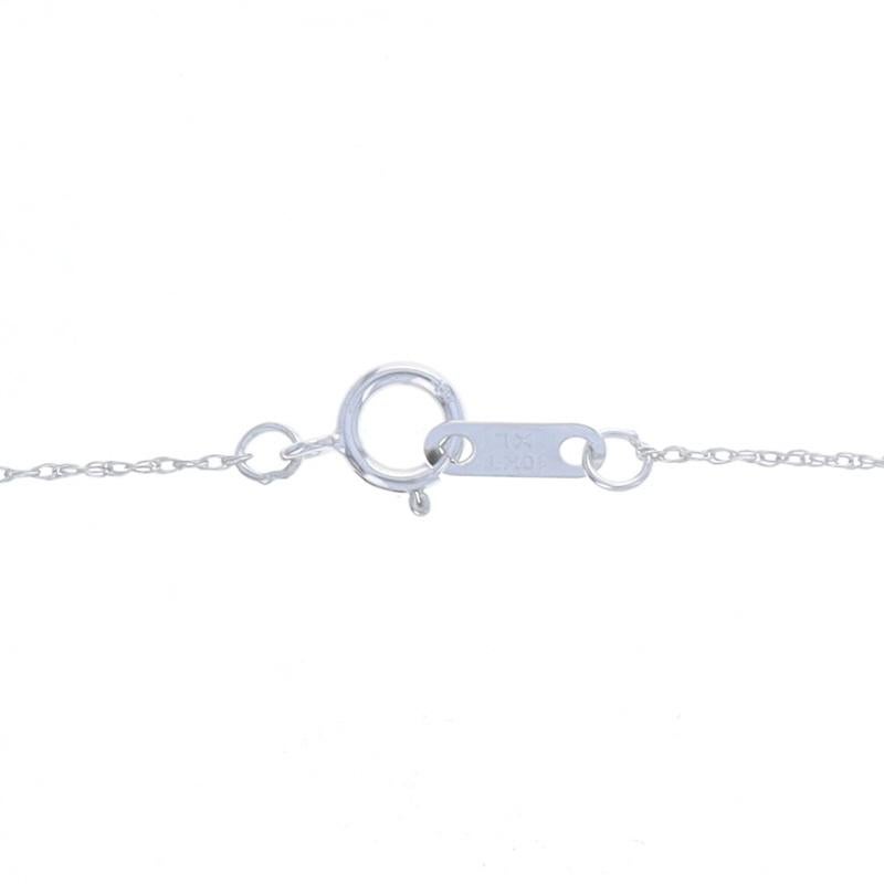 Donna Collana con ciondolo a grappolo in oro bianco 17 3/4