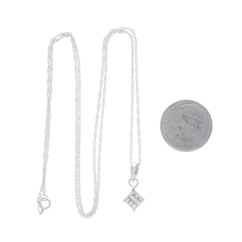 Collana con diamanti a grappolo in oro bianco da 20