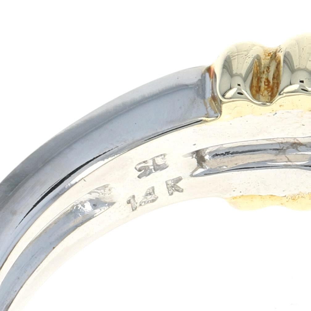 White Gold Diamond Cluster Ring, 14k Princess Cut .46ctw 5