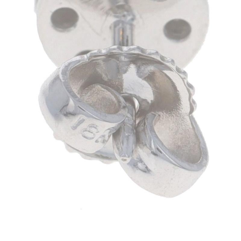 De las mujeres Pendientes de oro blanco con diamantes en racimo 18k único .34ctw perforados en venta