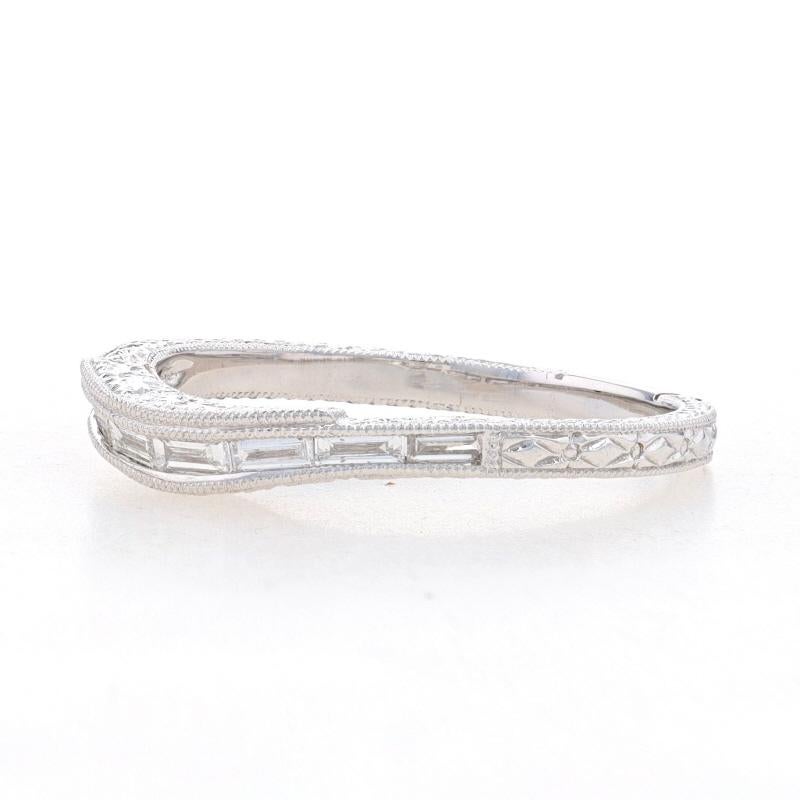 curved wedding band baguette
