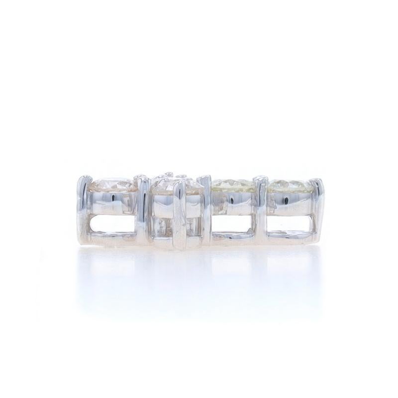 Weißgold Diamant Kreuz Anhänger 14k Runde Brillant .46ctw Faith (Rundschliff) im Angebot