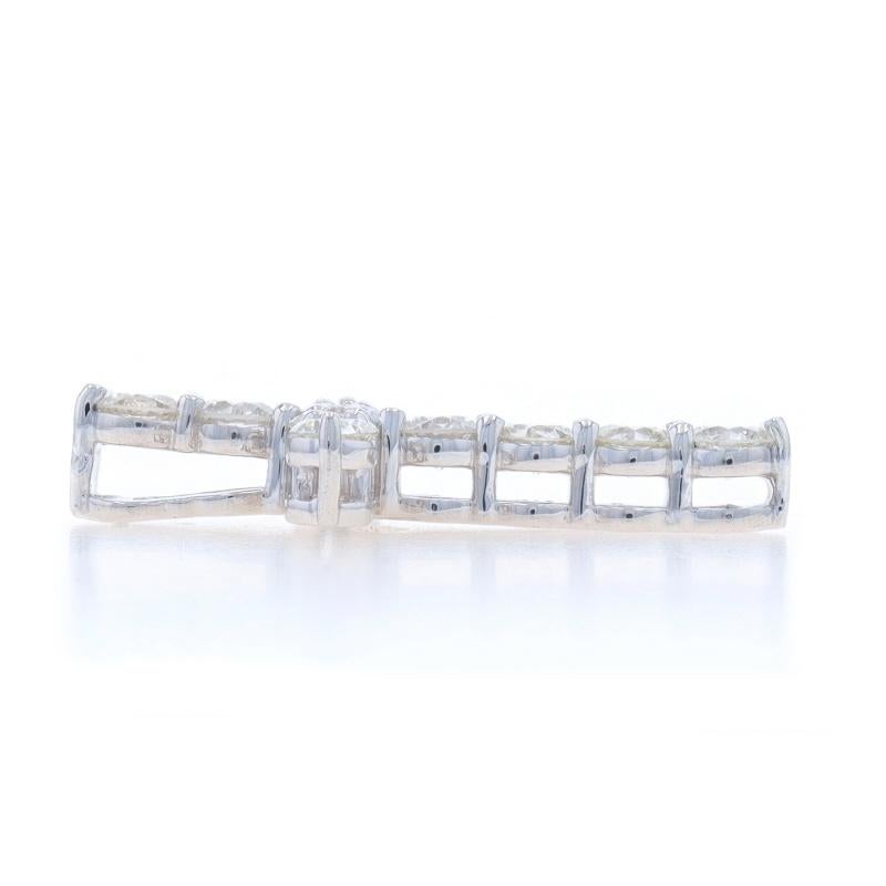 Weißgold Diamant Kreuz Anhänger 14k Runde Brillant .83ctw Faith (Rundschliff) im Angebot