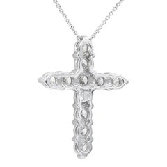 White Gold Diamond Cross Pendant