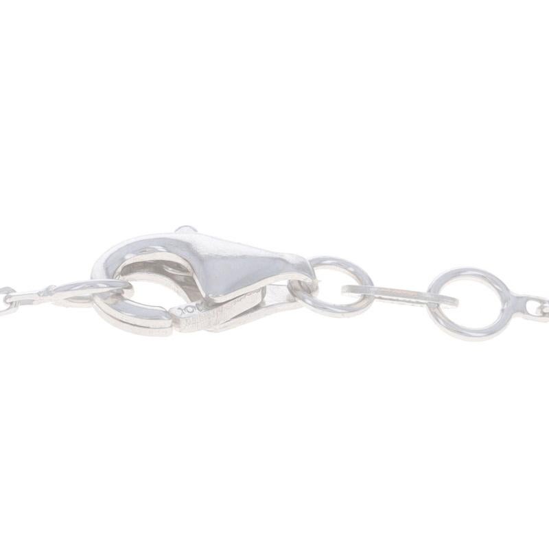 White Gold Diamond Cross Pendant Necklace 10k Single Cut .10ctw Faith Adjustable For Sale 1