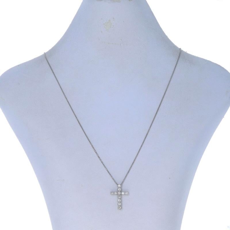 Metal Content: 14k White Gold

Stone Information

Natural Diamonds
Carat(s): .50ctw
Cut: Round Brilliant
Color: G - H
Clarity: SI1

Total Carats: .50ctw

Chain Style: Diamond Cut Wheat
Necklace Style: Chain
Fastening Type: Lobster Claw Clasp
Theme: