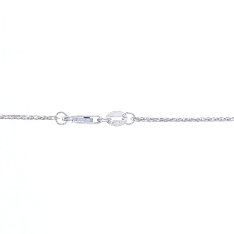 White Gold Diamond Cross Pendant Necklace 20