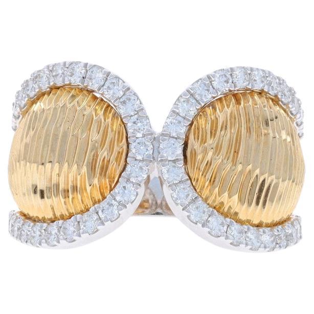 Bracciale in oro bianco con diamanti 14k a brillante rotondo da 0,69 ct. in vendita