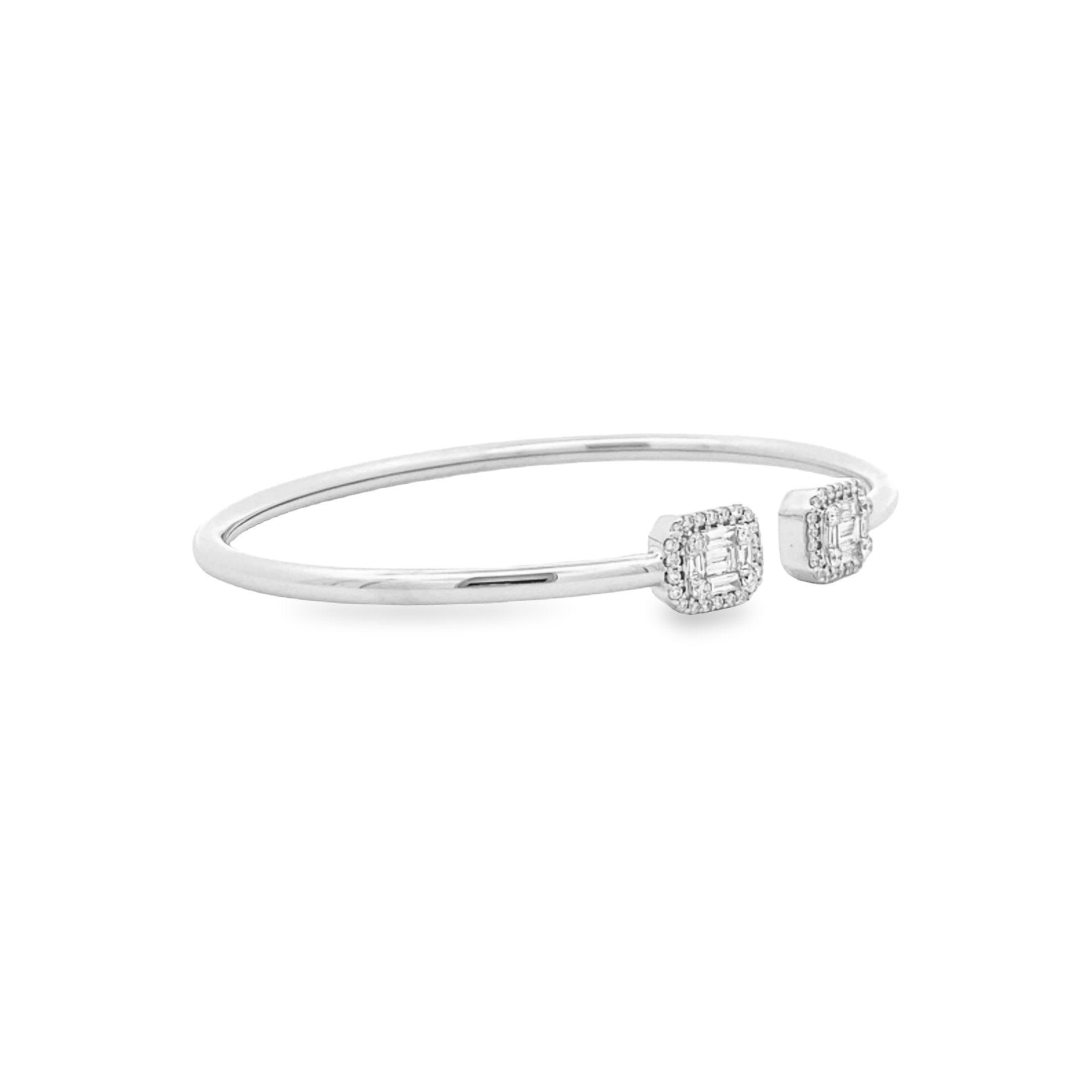Maurice Fine Jewelry - Weißgold Diamant-Manschettenarmreif (Moderne) im Angebot