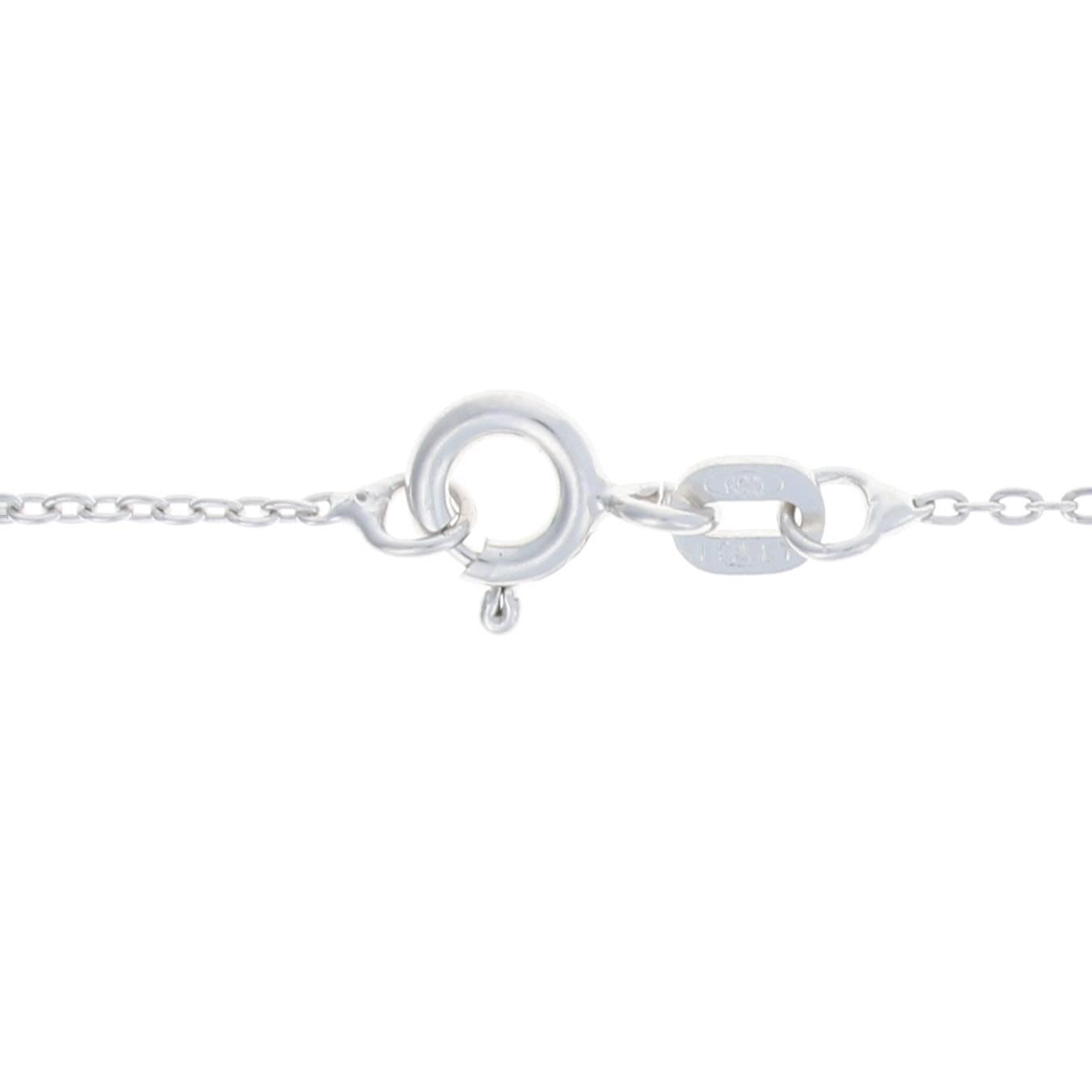White Gold Diamond Cut Cable Chain Necklace 20