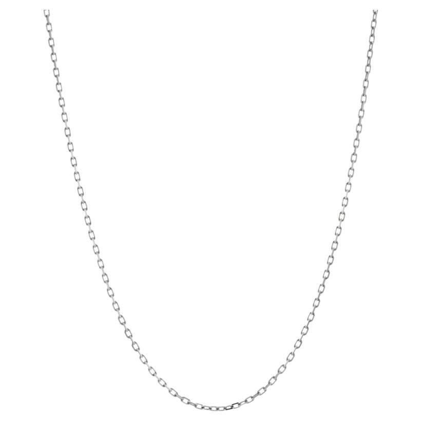 White Gold Diamond Cut Cable Chain Necklace 24" - 14k