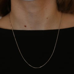 White Gold Diamond Cut Squared Wheat Chain Necklace, 14k Lobster Claw Clasp